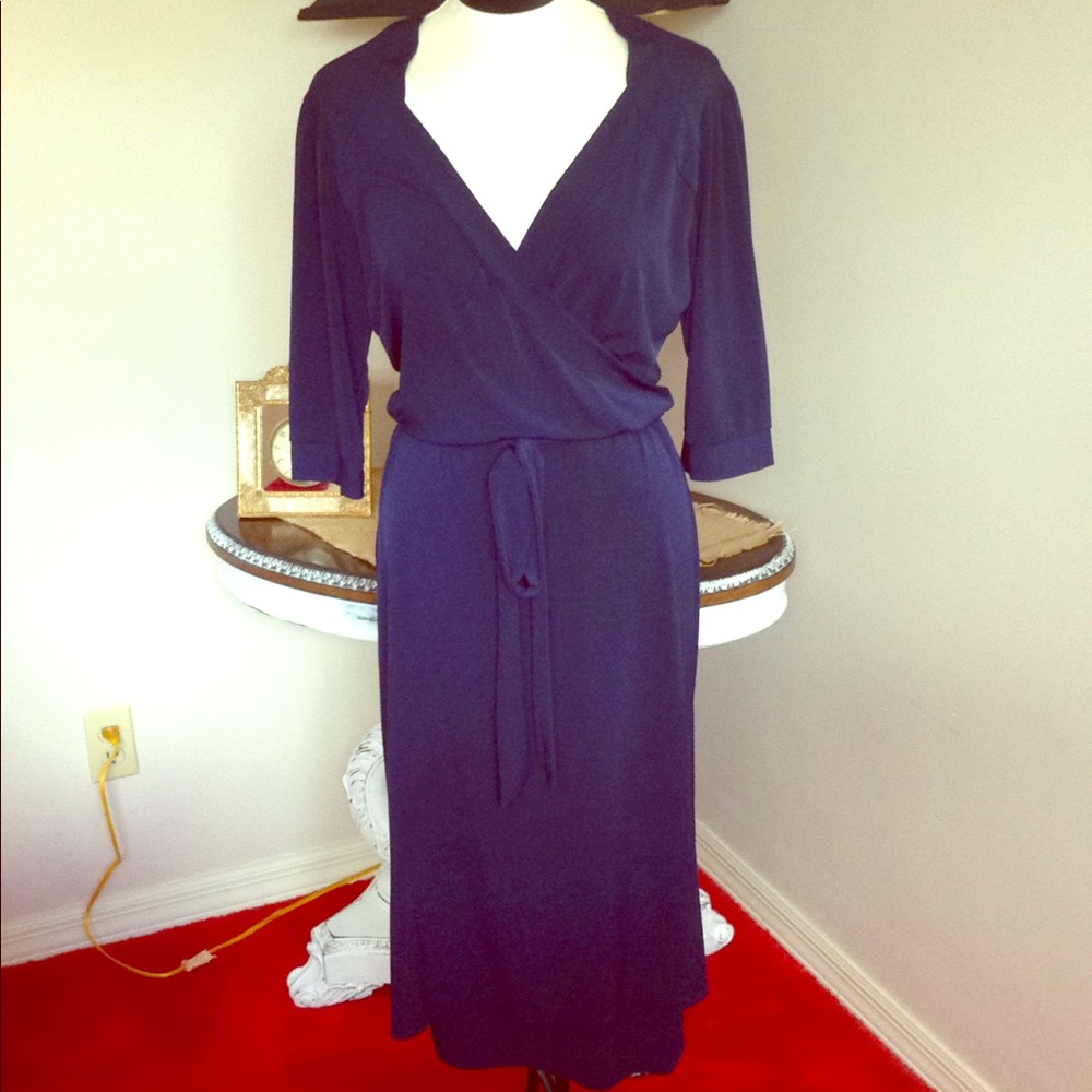 Navy wrap Dress